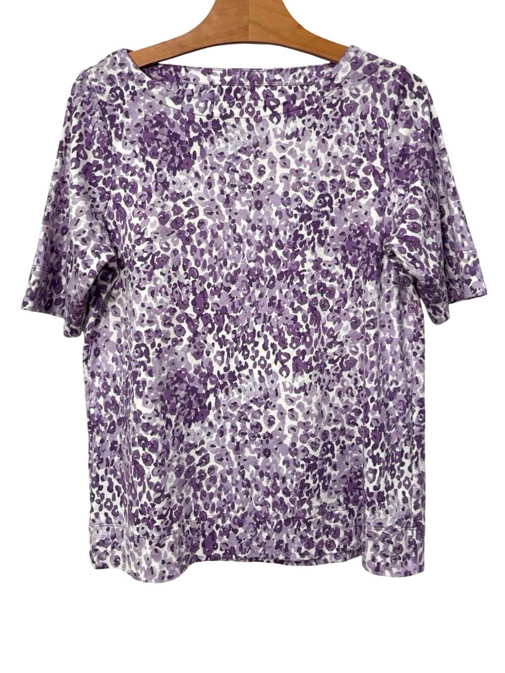 Chico's 2 Bateau Neck Pima Cotton Top Elbow Sleeves
